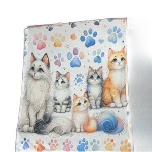 Cat Paws Super Soft, Premium Throw Blanket. 50”x60”. New in Package.